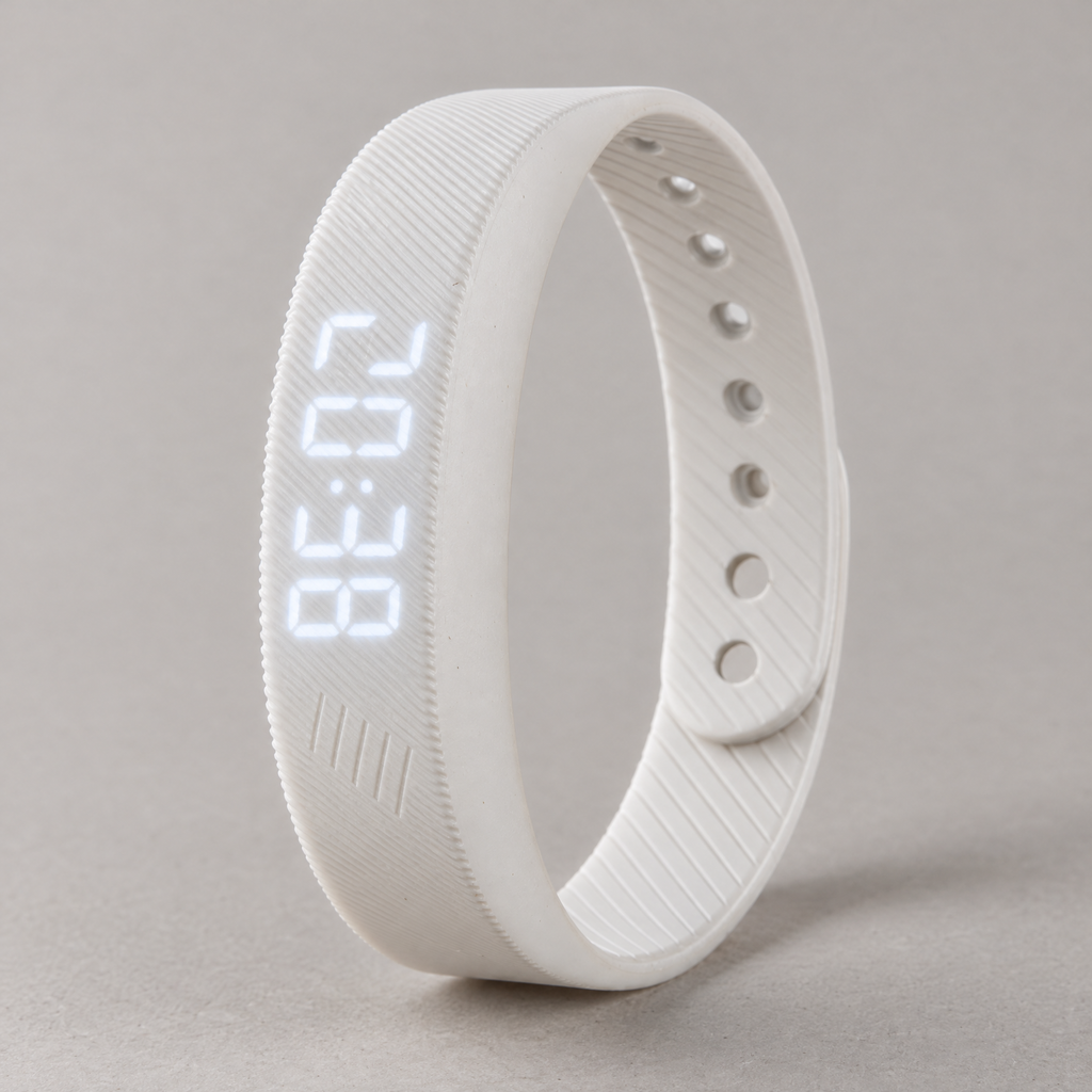 Nemi silent alarm wristband in white